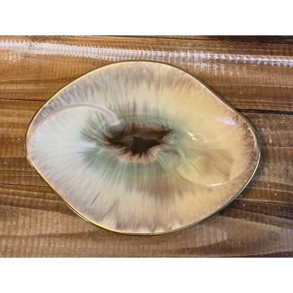 Vintage 1950's Keramik Glazed Pottery Aqua Trinket Candy Dish West Germany 912 - Picture 2 of 12